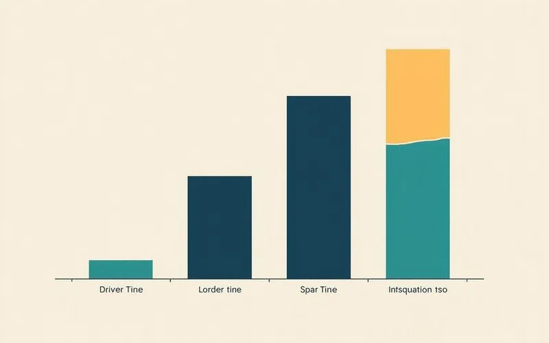 Bar chart comparing free-flow vs. shift-change drive minutes from three areas