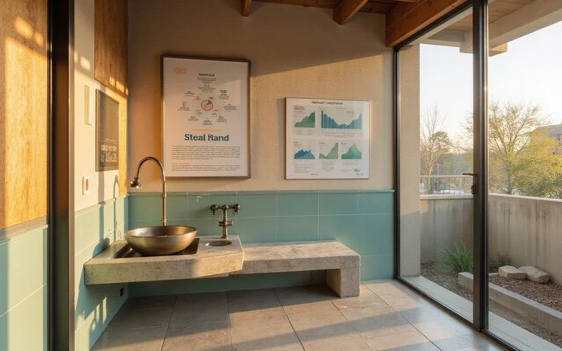 Pet wash station in a new apartment amenity room