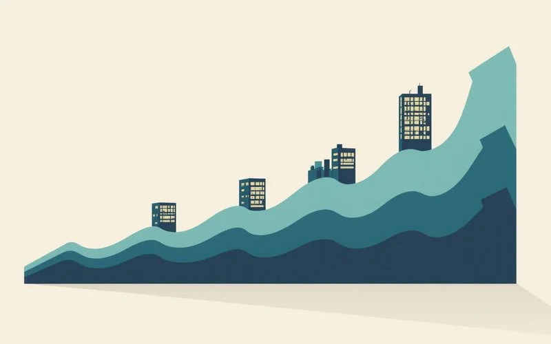 Stage diagram: pre-leasing, lease-up, first 24 months, stabilized