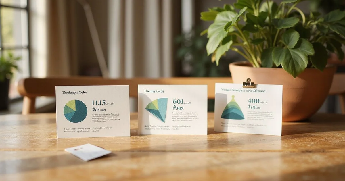 Three special offer cards side by side on an oak table
