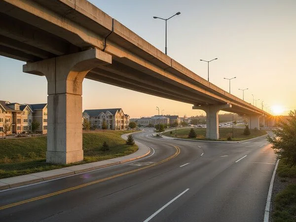 183A toll road overpass near new apartments