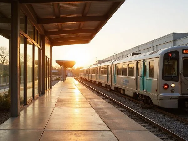 CapMetro Red Line train at a station platform