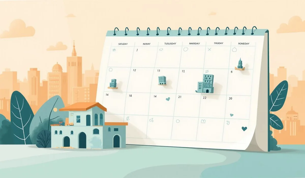 Opening calendar with first move-in months and confirmation dates