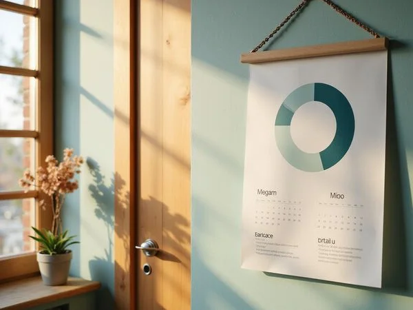 Calendar with lease end and move-in dates circled